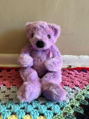 Ty Beanie Baby Vintage 1999 Purple Teddy Bear